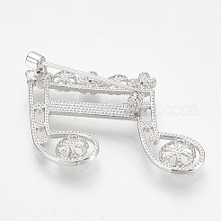 Латунная брошь установки горного хрусталя KK-T027-11P