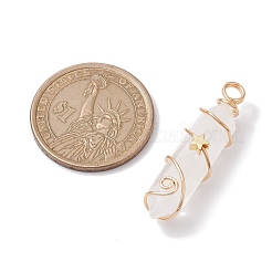 Подвески с двойным наконечником из натурального кварца&nbsp;PALLOY-JF02672-05