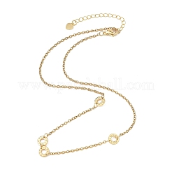 Цепочки-колье из нержавеющей стали 304 с дисками любви&nbsp;NJEW-JN05660