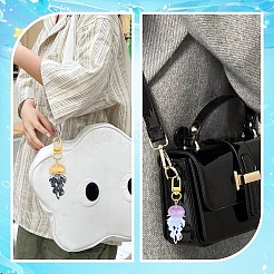 10 шт. подвесные украшения из смолы в виде медузы&nbsp;HJEW-YW00274