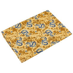 Baumwollfaserstoff mit Drachenmuster im japanischen Stil&nbsp;DIY-WH0591-417B