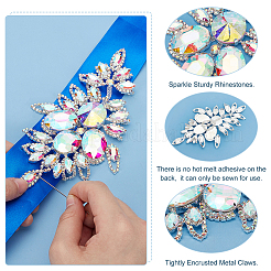 1шт аппликации из латуни со стразами DIY-FG0005-52A