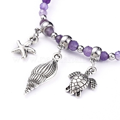 Браслеты из натурального смешанного драгоценного камня&nbsp;BJEW-JB05108