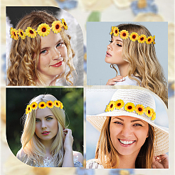 2 шт. тканевая повязка на голову с маленьким подсолнухом OHAR-CP0001-20A