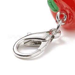 3d подвесные украшения из смолы в виде яблока HJEW-JM00722-02