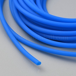 丸型シリコンコード  中空  ブルー  2mm  約3.28ヤード（3m）/バンドル&nbsp;OCOR-WH0101-99A