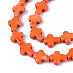 Синтетических нитей бирюзовые бусы G-N352-06