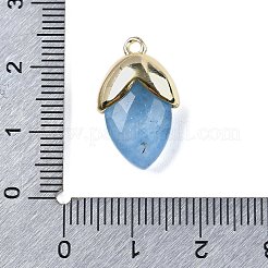 Anhänger aus natürlich gefärbter Jadeimitation mit Aquamarin&nbsp;G-U019-03A-10