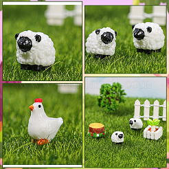 40 шт. миниатюрные украшения в виде овечек из смолы&nbsp;AJEW-SP0003-30