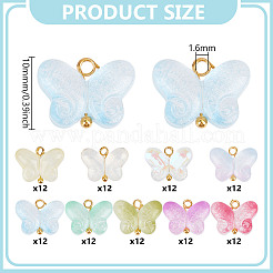 108шт 9 цвета прозрачные стеклянные подвески PALLOY-GO00074