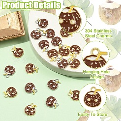 20 шт. подвески из двухцветного сплава кокосовой воды&nbsp;FIND-YW0011-69