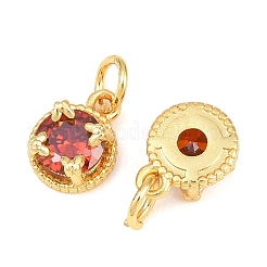Messing ebnen Zirkonia Charms&nbsp;KK-K340-52G-04