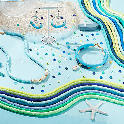 2 пакетик фиксированных двухцветных бусин из полимерной глины ручной работы&nbsp;CLAY-PH0002-01B