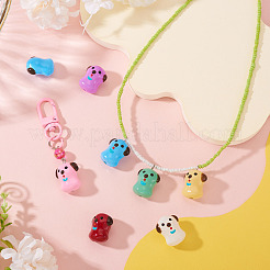 7шт 7 цвета бусины с эмалью лэмпворк ручной работы LAMP-TA0001-76