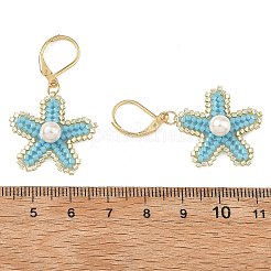 Ohrhänger mit Hebelverschluss aus Messing&nbsp;EJEW-MZ00759-02