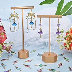 Подвески из сплава с принтом 32 цветов ENAM-SC0005-39