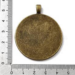 Винтажный тибетский стиль сплава большой подвесной кабошон настройки TIBEP-M018-117AB-NF