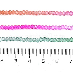 Brins de perles de verre peints transparents&nbsp;X1-DGLA-A034-T1mm-A03