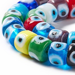 Fatti a mano in vetro murano male occhio fili di perline&nbsp;LAMP-F024-01B