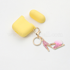 4шт 4-цветный брелок-подвеска из сплава со стразами KEYC-GA0001-29