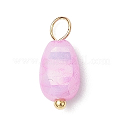 20 шт. непрозрачные стеклянные подвески с эффектом кракле PALLOY-JF03952-02