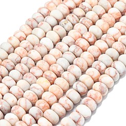 Бусы из натурального красного камня G-P575-A15-8x5mm