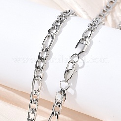 Colliers à chaîne figaro en acier inoxydable 304 de 6 mm&nbsp;NJEW-G203-02P