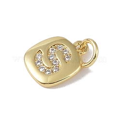 Покрытие стойки латунь микропаве прозрачные кубические циркониевые подвески&nbsp;KK-E110-14G-S