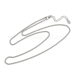 Ожерелья из латунной веревки толщиной 2 мм для женщин и мужчин NJEW-G174-01P