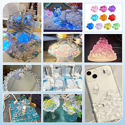 250 Stück Acryl-Strasse in zwei Farben und unregelmäßiger Form.&nbsp;DIY-PH0033-89