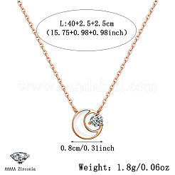 Collier étoile lune argent nacre blanche cz s925&nbsp;DQ8536