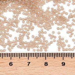 MIYUKIラウンドロカイユビーズ  日本製シードビーズ  15/0  （rr2370)透明な淡い桃の光沢  1.5mm  穴：0.7mm  約27777個/50g&nbsp;SEED-X0056-RR2370