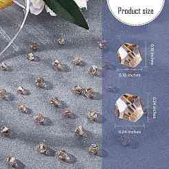 10 нить 2 стильные прозрачные гальванические стеклянные бусины нити EGLA-SZ0001-36A