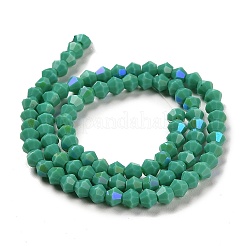 Fili di vetro in giada imitazione di colore solido opaco&nbsp;LS-EGLA-A039-P4mm-L07