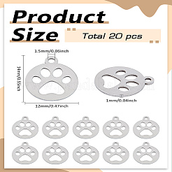 12 шт. подвески из нержавеющей стали 304&nbsp;STAS-LP0003-06C