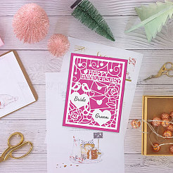 Углеродистая сталь разрезает трафареты DIY-WH0309-1450