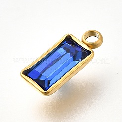 Подвески из нержавеющей стали 304 со стразами&nbsp;STAS-Z125-12G-G