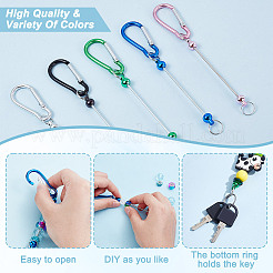 20шт 5 цвета алюминиевые карабины для скалолазания AJEW-GA0007-59