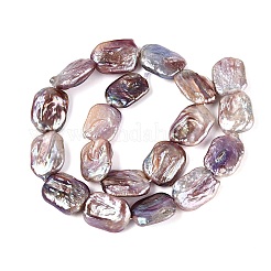天然バロックケシパールビーズ連売り  有核真珠  長方形  アザミ  18~26x14~19x4~14mm  穴：0.7mm  約19~20個/連  14.96~15.75インチ（38~40cm）&nbsp;PEAR-S020-K12