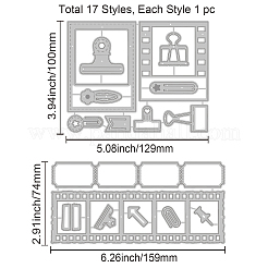 Углеродистая сталь разрезает трафареты DIY-WH0309-1067