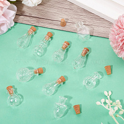 10 шт. прозрачные стеклянные бутылки желаний&nbsp;AJEW-TA0002-85G