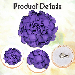 Атласный цветок для аппликаций с орнаментом&nbsp;FIND-WH20033-070E