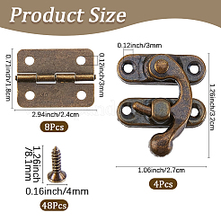 4 Stück Zinklegierung Holzkistenverschluss&nbsp;DIY-CL0001-35