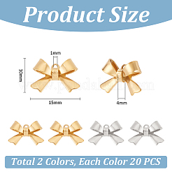 40 шт. 2-цветное ионное покрытие (IP) из нержавеющей стали 304 подвески&nbsp;STAS-UN0060-44