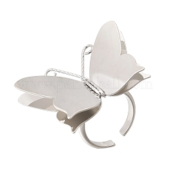 Bagues ouvertes en laiton pour femmes&nbsp;RJEW-F215-02P