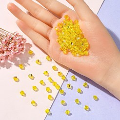 プレシオサ®クリスタルビーズ  チェコクリスタル  双円錐形(451 69 302 ロンデル)  80310 200 シトリン ab  6mm  穴：1mm&nbsp;X-PRC-BA6-80310-200