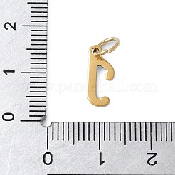 304ステンレススチールエナメルチャーム  丸カン付き  イオンプレーティング（ip）  ゴールドカラー  文字J  12.5x5x1mm  丸カン：6x0.8ミリ  4.5mm内径&nbsp;STAS-G353-01G-J