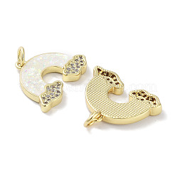 Латунные микропаве прозрачные подвески с фианитом KK-L213-034G
