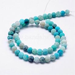 Матовое природные агат бисер пряди G-F365-8mm-03