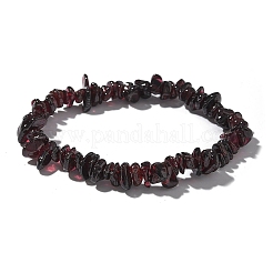 Чипсы натуральный гранат из бисера стрейч браслеты BJEW-JB01826-09